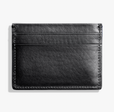 Five Pocket Card Case Natural Grain Leather - Black