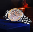 EVO Meteorite Swiss Automatic Limited Edition Titanium Damascus Bezel - Copper