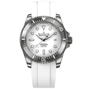 Oceaneva Damascus Swiss Automatic SW200 Deep Marine Explorer II (Damascus/White Dial)
