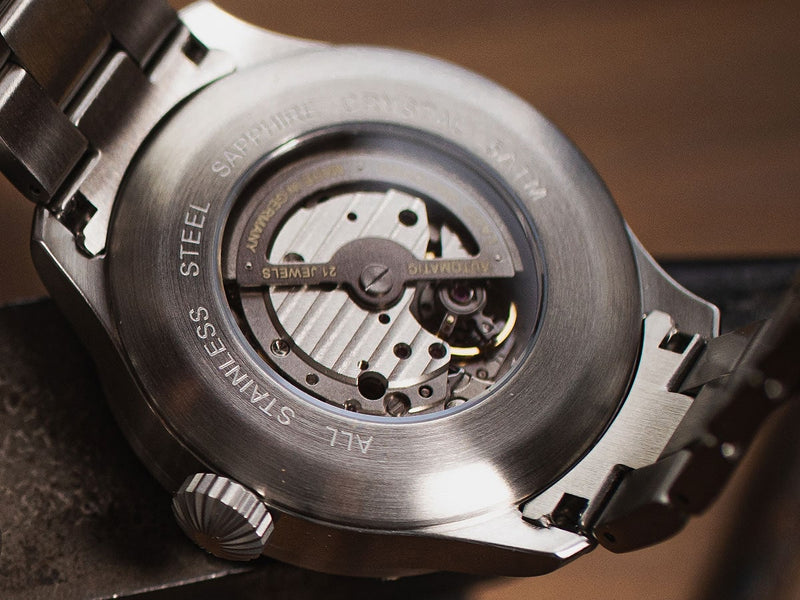 Laco Aachen 39mm Automatic / Bracelet | Black Dial