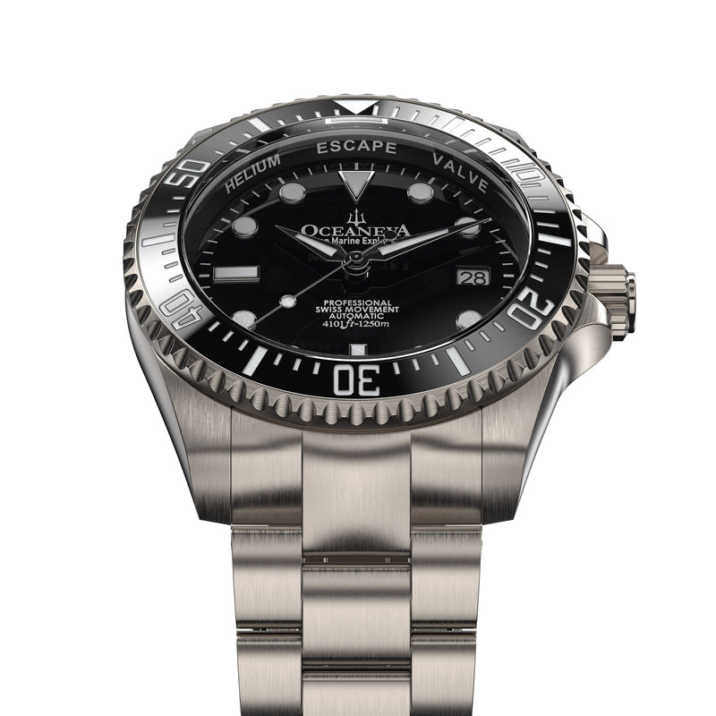 TITANIUM Swiss Automatic SW200 Deep Marine Explorer II