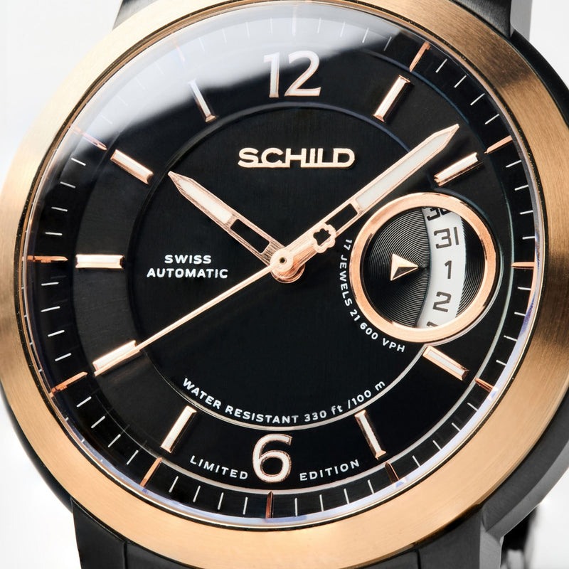 Heinrich Minimal Swiss Automatic Limited Edition Black / Black Stainless Steel | Black Dial