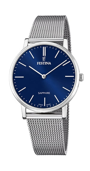Swiss Made Blue / Stainless Steel Blue Dial