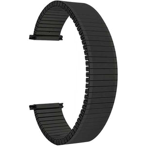 EX260 | 22mm Black Expansion Watch Band, Metal Stretch Strap 22mm / Black