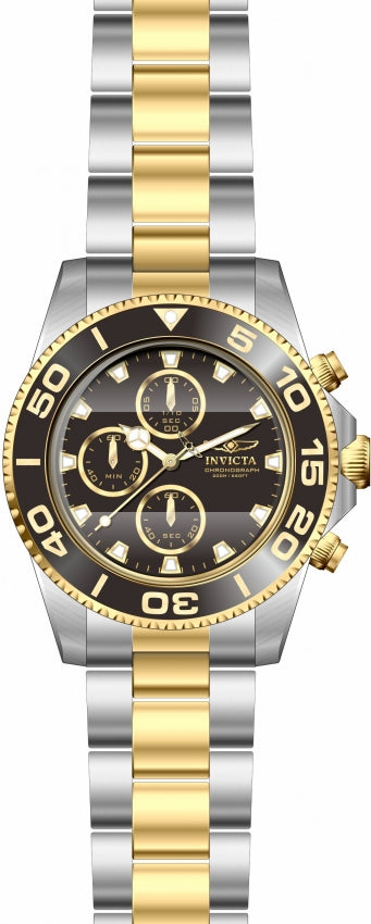 Pro Diver Chronograph Black Dial / Two-Tone Silver-Gold Stainless