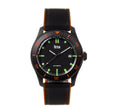 Elijah Automatic Watch W/Date Black/Orange | Black Dial