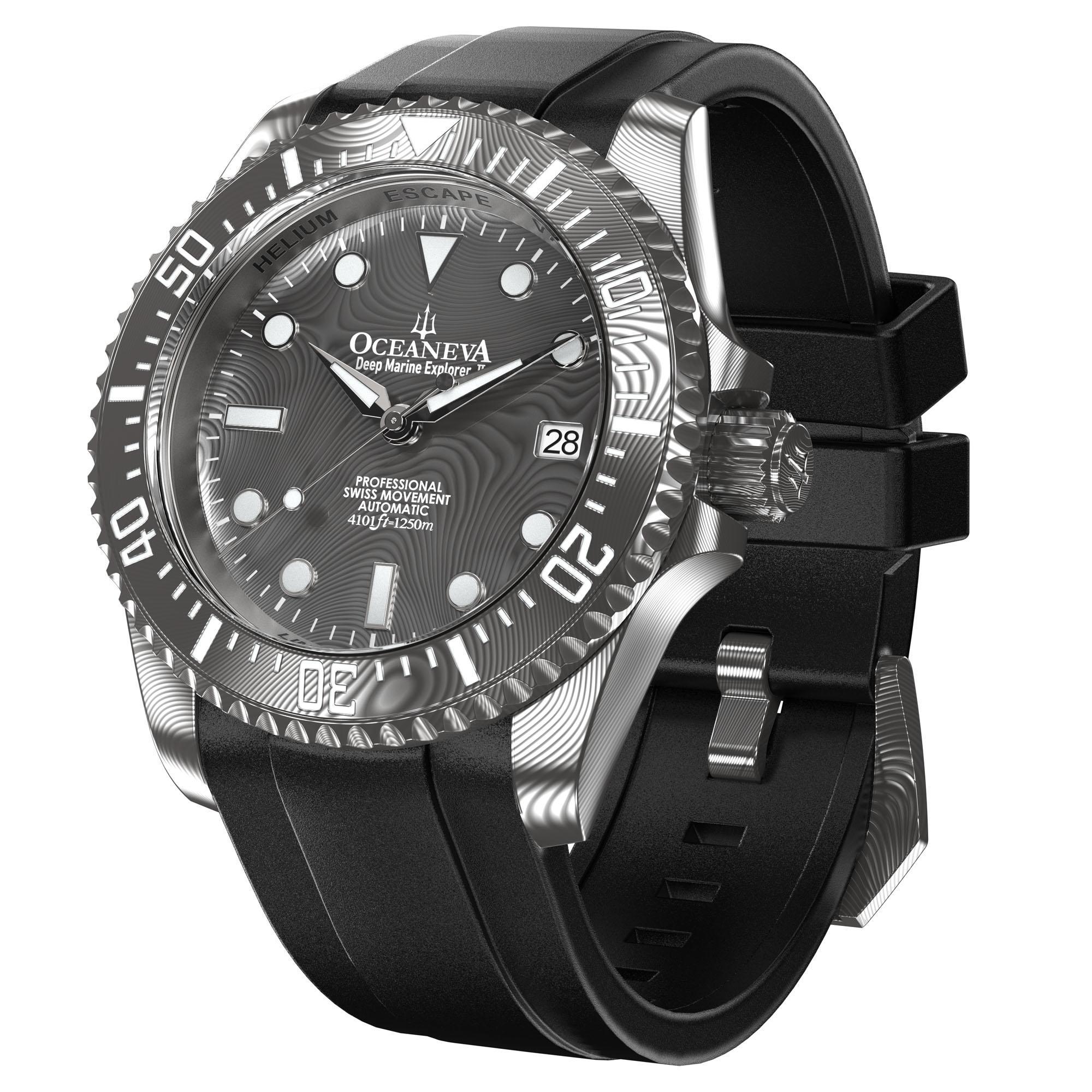Damascus Deep Marine Explorer II Watch Grey Bezel | Dark Grey Dial