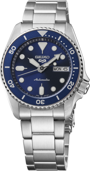 5 Sports SKX Series Mid-Size Blue Dial / Stainless Steel Bracelet Blue Dial