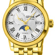 Madison Swiss Made Automatic Moon Phase, IP Gold Case, White Dial. | White Dial