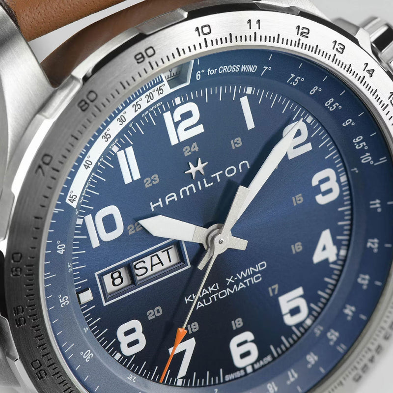 Khaki Aviation Blue / Leather | Blue Dial