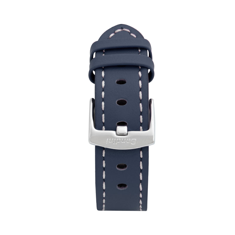 Thick Leather Racer Band with Stitch for Apple Watch Series 8/7/6/5/4/3/2/1/SE Blue (38mm | 40mm | 41mm) |  Dial