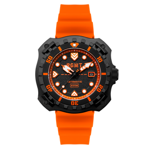 Minesweep Automatic Black & Orange / Silicone | Black Dial