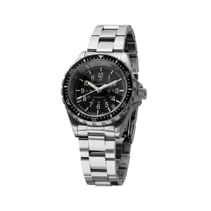 Divers Auto Medium Search and Rescue Black NGM/Steel Bracelet Matte Black Dial
