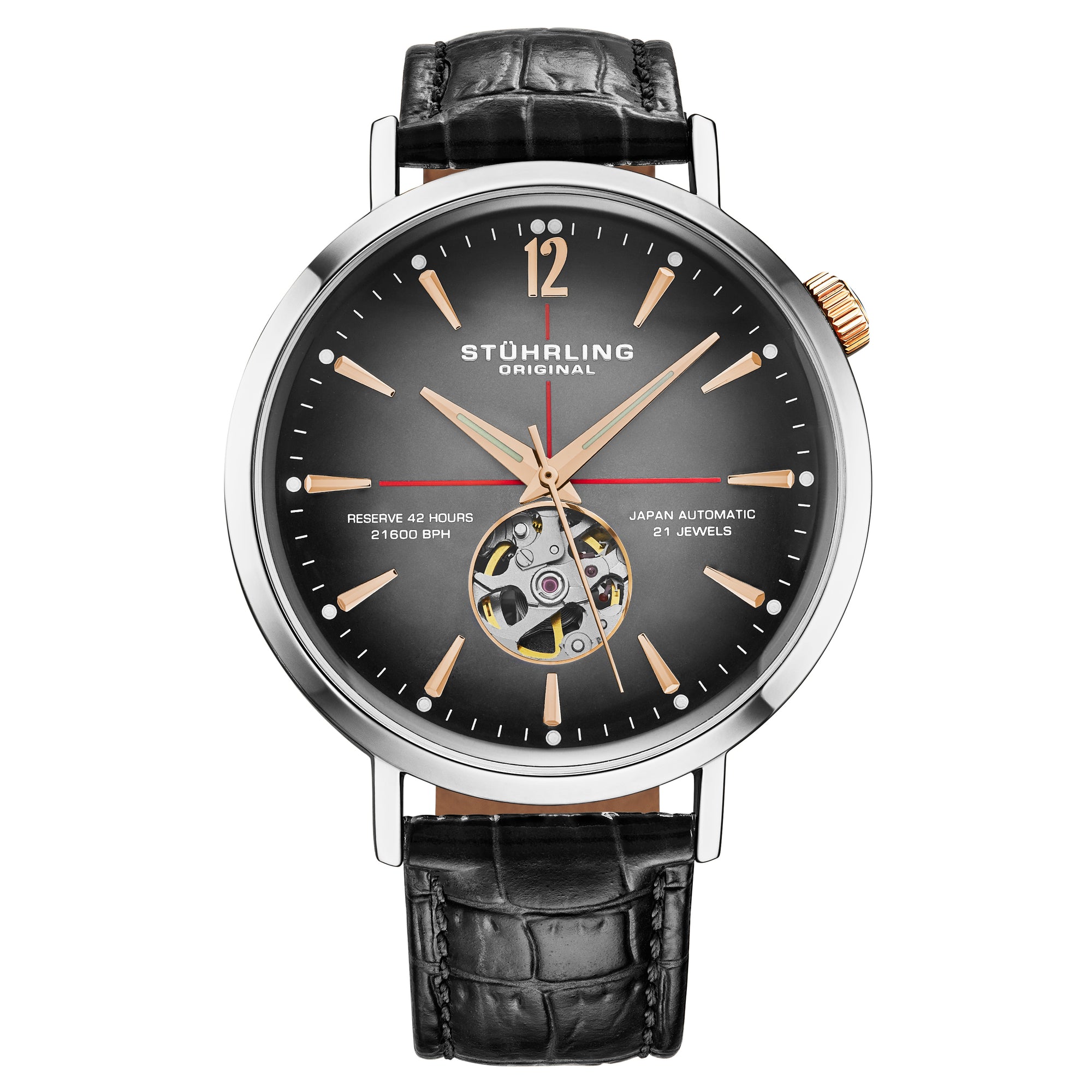 Quasar Skeleton Automatic 42mm Grey/Black | Gray Dial