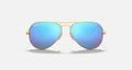 AVIATOR FLASH LENSES MENS / MATTE GOLD - BLUE MIRROR POLAR |  Dial