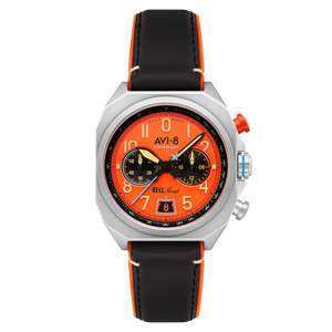 BELL X-1 MACHBUSTER CHRONOGRAPH Orange / Leather | Orange Dial
