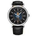 Symphony 899 Silver case/Leather strap/ Brass Dial | Black Dial
