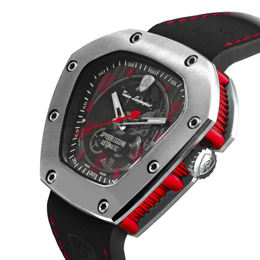 Spyderleggero Skeleton TITANIUM / RED (Extended Ship Time from Switzerland) Black Dial