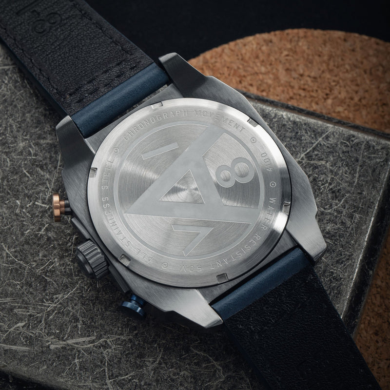 ATLAS DUAL TIME CHRONOGRAPH GREY / LEATHER | Gray Dial
