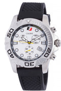 Akron White-Black Chronograph | White Dial