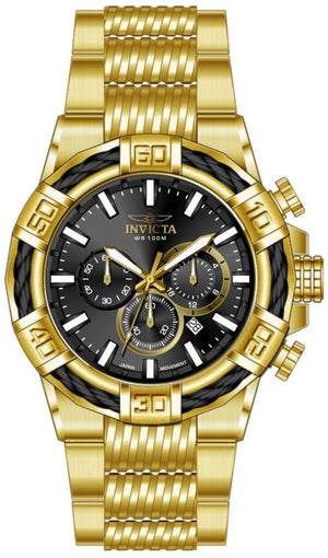 Bolt Men Black Dial / Gold-Tone Stainless Steel Bracelet Black Dial