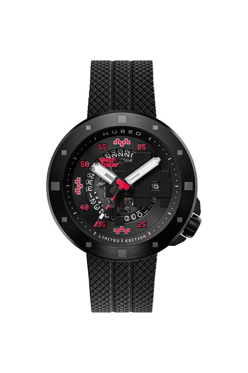 Cassini Automatic Space Invaders Limited Edition Black & Red / Black | Black Dial