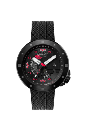 Cassini Automatic Space Invaders Limited Edition Black & Red / Black | Black Dial