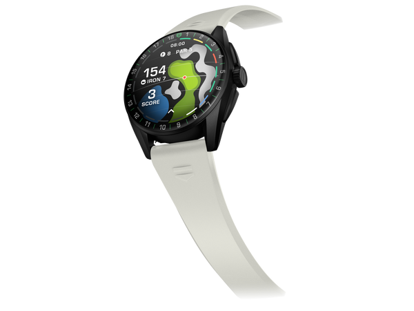 TAG HEUER CONNECTEDCALIBRE E4 GOLF EDITION 42MM, W/R 50MM, TITANIUM CASE, WHITE RUBBER BRACELET, AM Golf Edition |  Dial