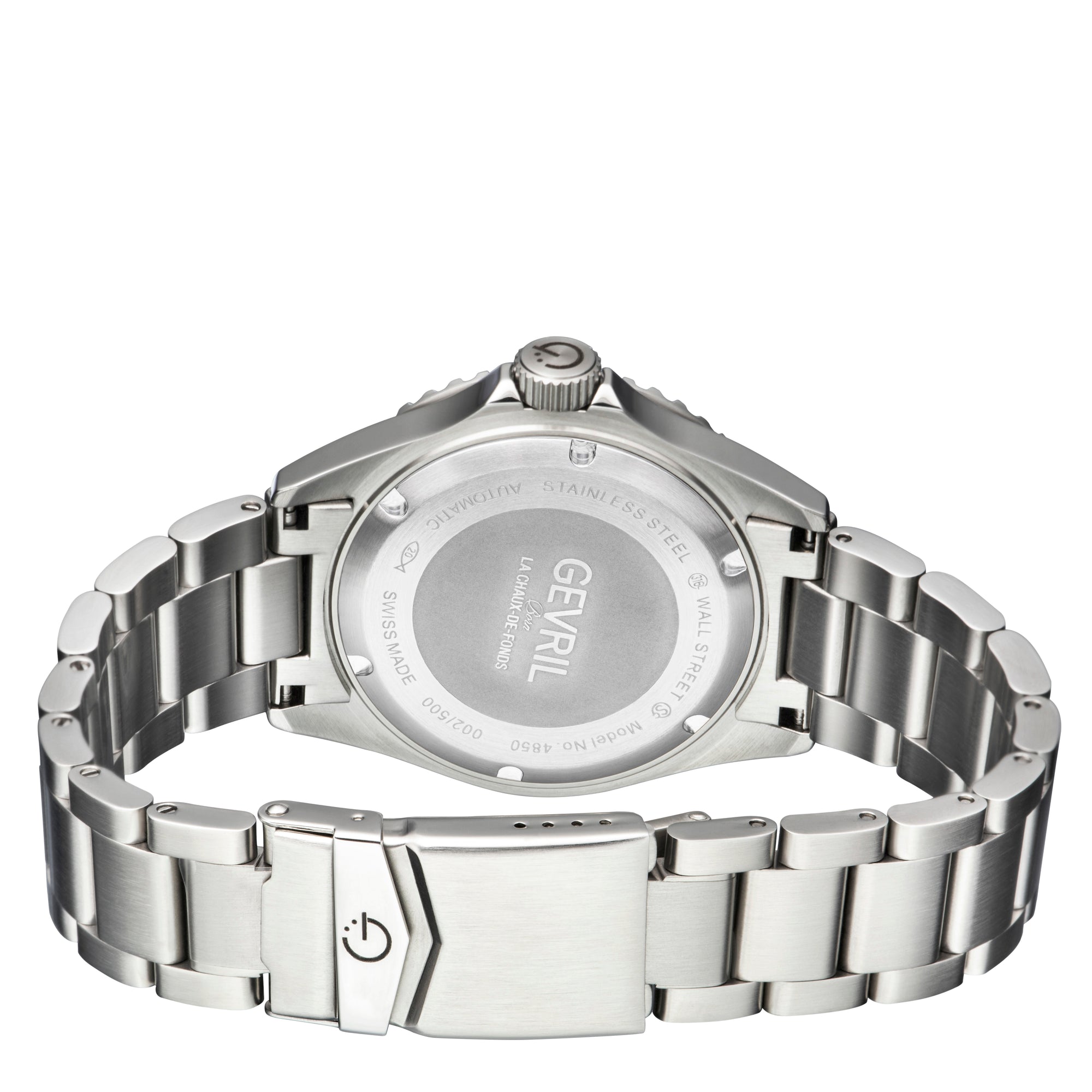 Wall Street Gevril Swiss Made SW200 Steel Rotating bezel Watch, 316L Case, Green DIal Green Dial