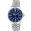 Chambers Gevril Swiss Made Sellita SW200 Ceramic rotation bezel 200 Meter diver watch exhibition caseback blue steel | Blue Dial