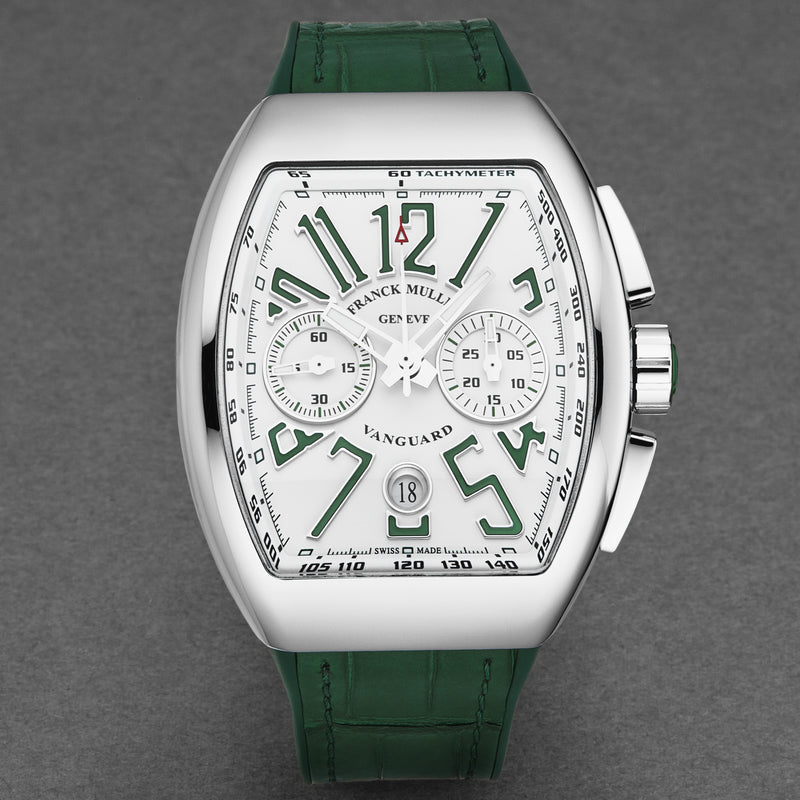 Vanguard 45CCWHTGRN / White | White Dial