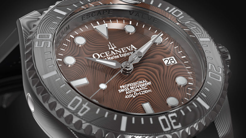 Damascus Swiss Automatic SW200 Deep Marine Explorer II Damascus/Coffee BrownDamascus Dial | Brown Dial