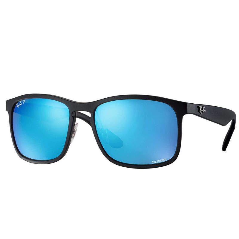 RB4264 CHROMANCE MEN'S Matte Black / Blue Flash Polar |  Dial