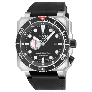 XO Submarine Black Dial Black Handmade Italian Leather Strap Black Bezel 48mm Black Dial