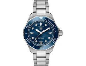 Aquaracer Professional 300 Date Calibre 5 Automatic Blue Diamond Dial / Stainless Steel Bracelet Blue Dial
