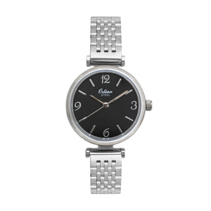 Beatrice - 25mm Petite Round Silver / Black Dial