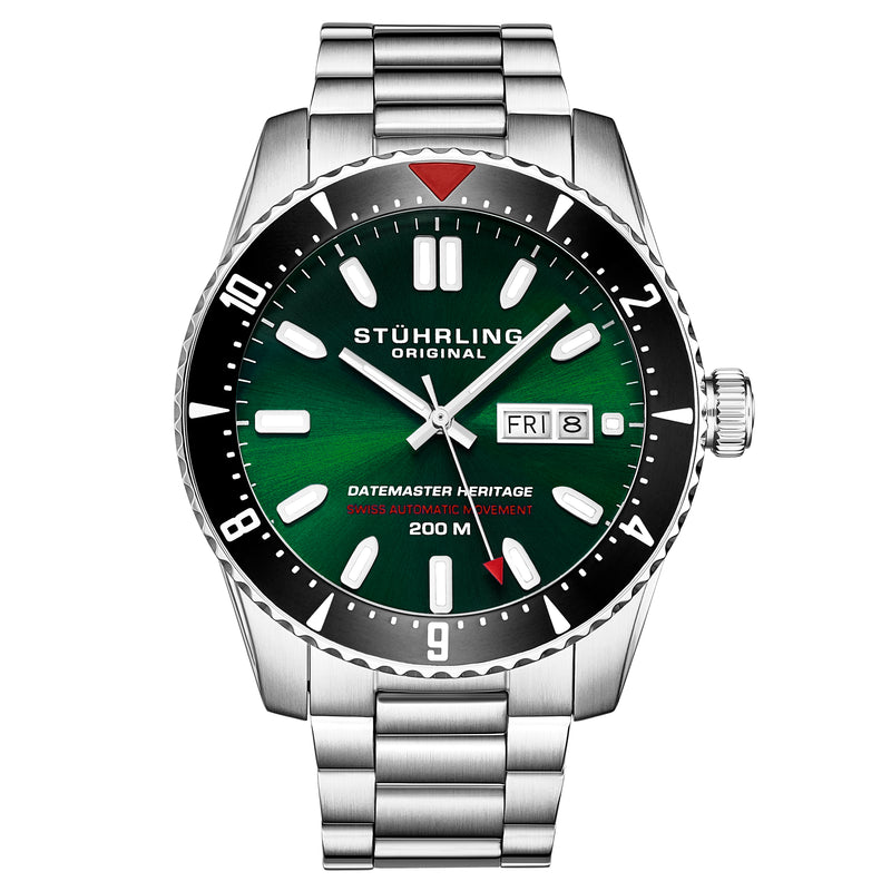 Aquadiver 1004 Green Silver/Stainless Steel | Green Dial