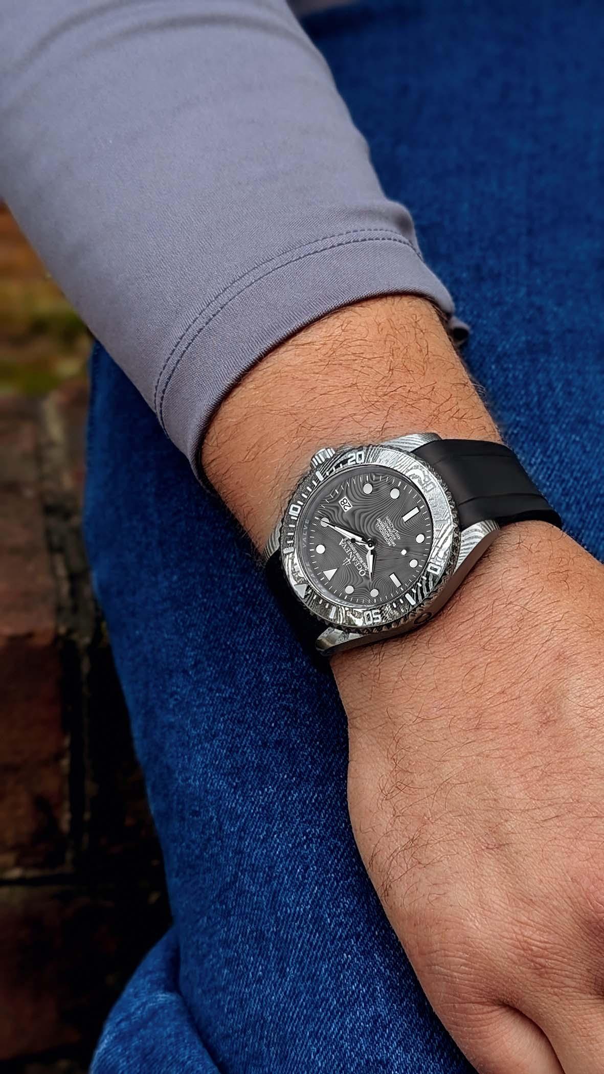 Damascus Deep Marine Explorer II Watch Grey Bezel | Dark Grey Dial