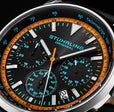 Monaco Black Dial / Black Leather Orange Blue | Black Dial