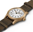 Khaki Field White / Leather | White Dial