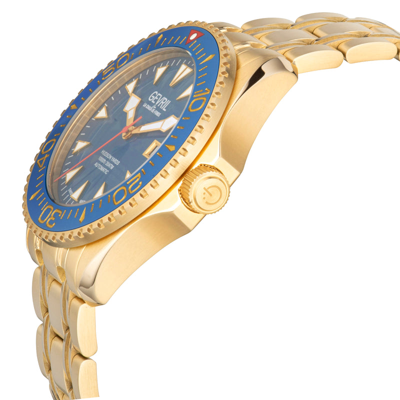 Hudson Yards Swiss Made SW200 Automatic Diver watch, Ceramic Rotating bezel, helium valve | Blue Dial