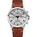JU 52 Aviator Leather / Silver Silver Dial