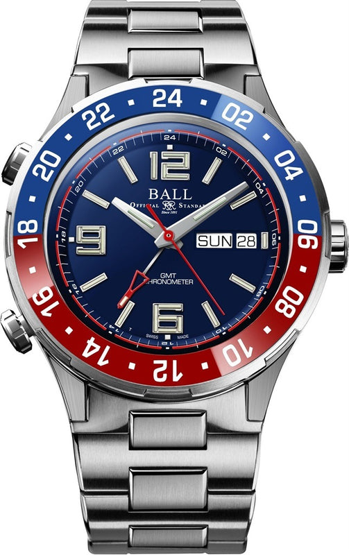 Roadmaster Marine GMT (Blue / Titanium) | Black Dial