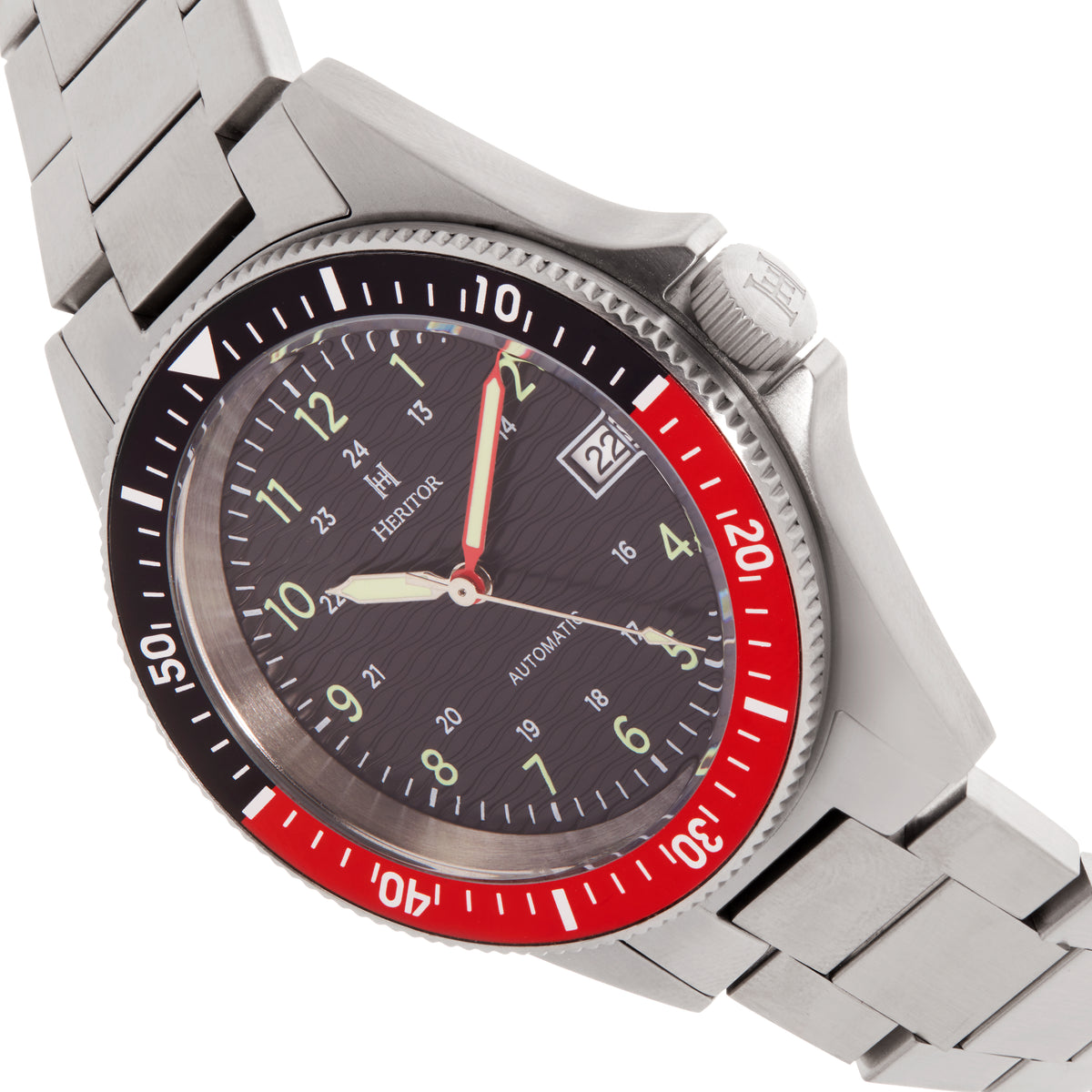 Calder Silver/Black-Red | Black Dial