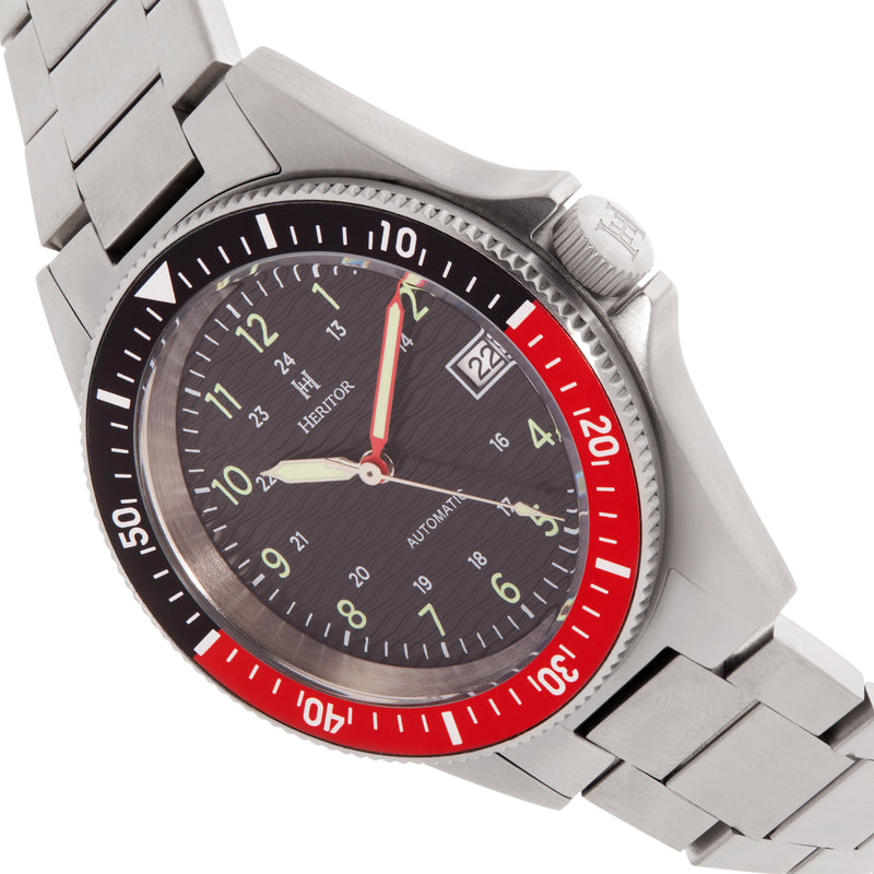Calder Silver/Black-Red | Black Dial