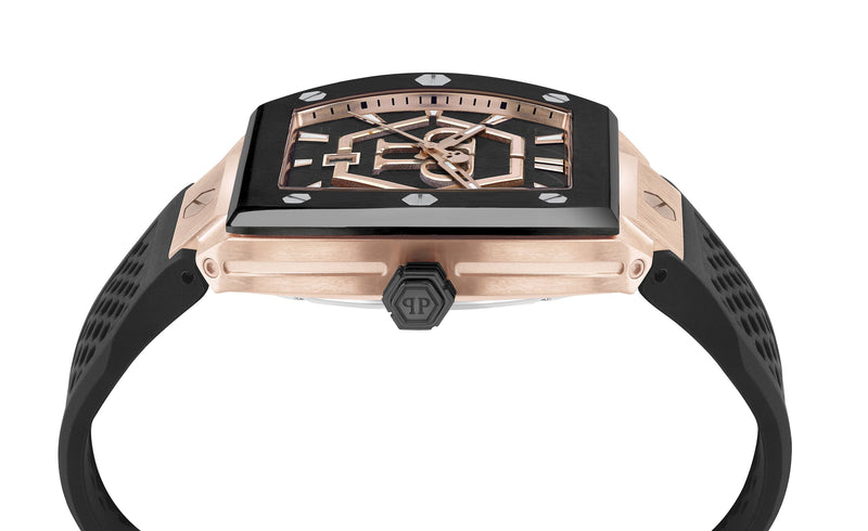 THE HEXAGON PHANTOM 44MM Black / Polyurethane Black Dial