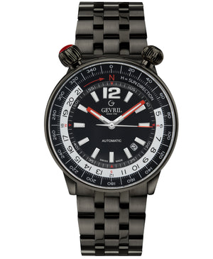 Wallabout Gevrill Wallabout Swiss Automatic Solar Compass Watch | Black Dial