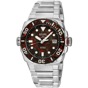 Fortuna Black/Red Carbon Dial 316L Stainless Steel Bracelet Black Carbon Bezel 42mm Black/Red Dial