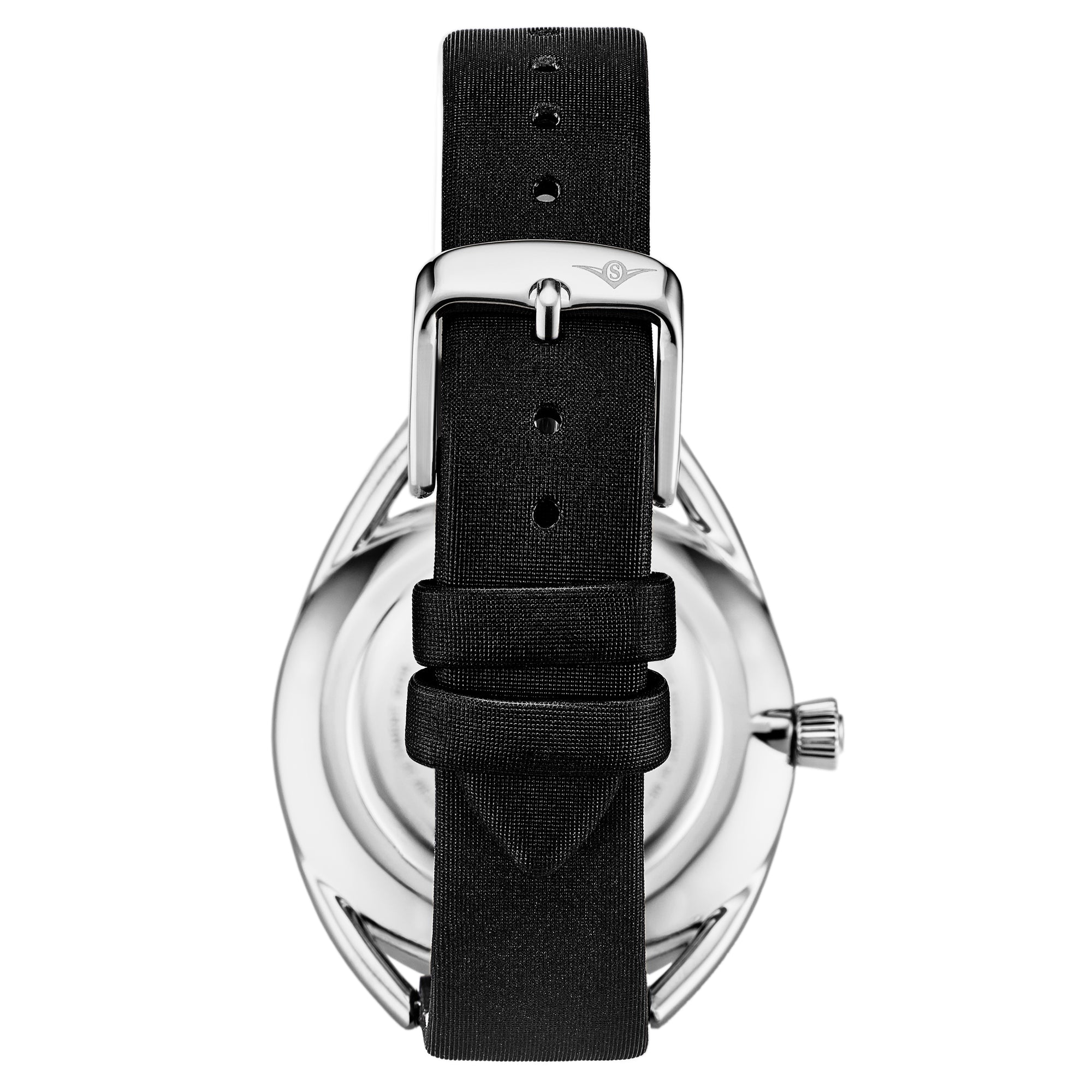 Symphony-995.02 Black Leather | Blue Dial