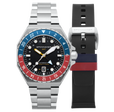 Dumas GMT Automatic Blue & Red  / Stainless Steel | Black Dial